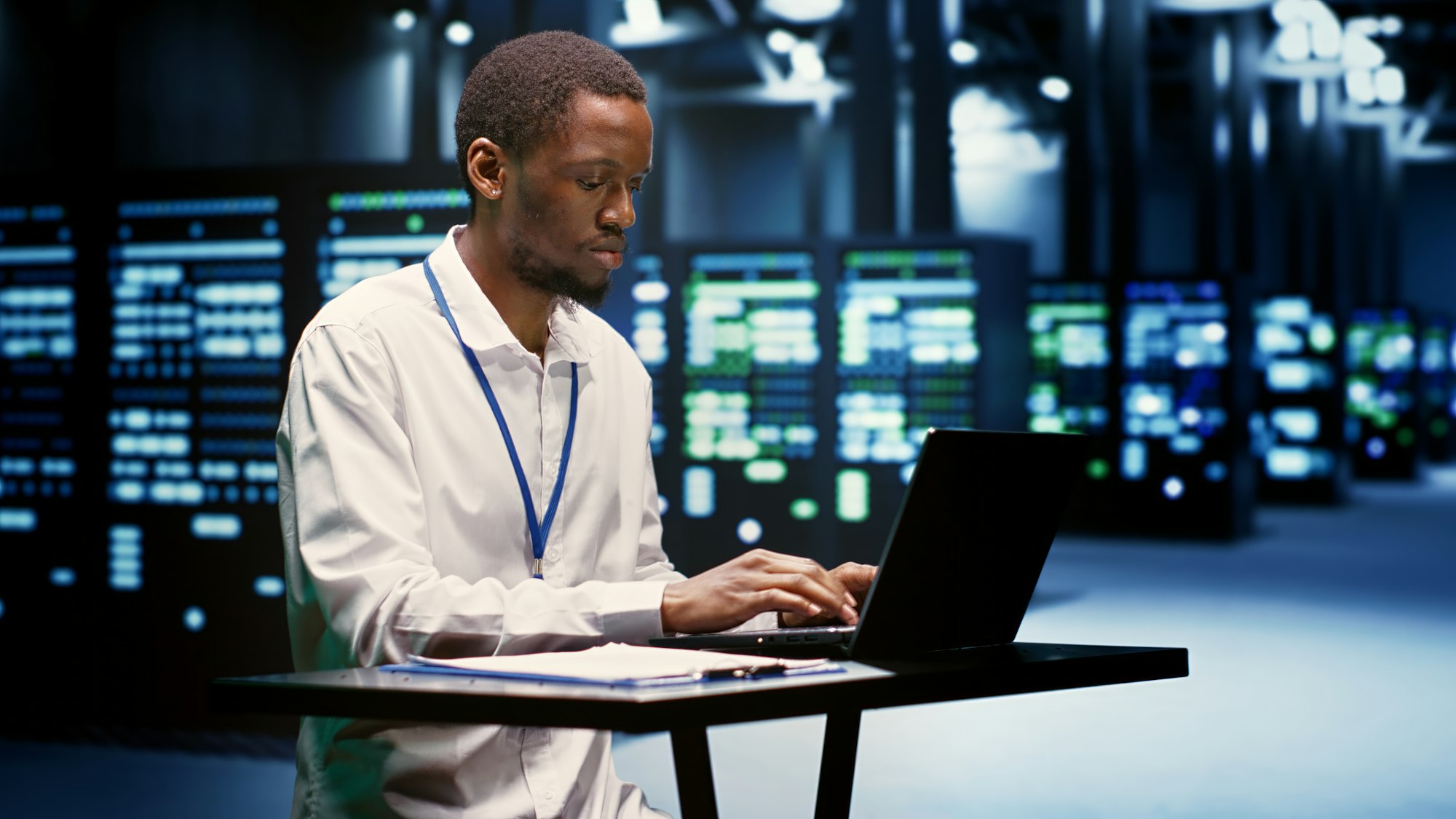 Company servers managing databases